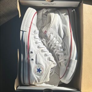 Converse All Star White Canvas Mid